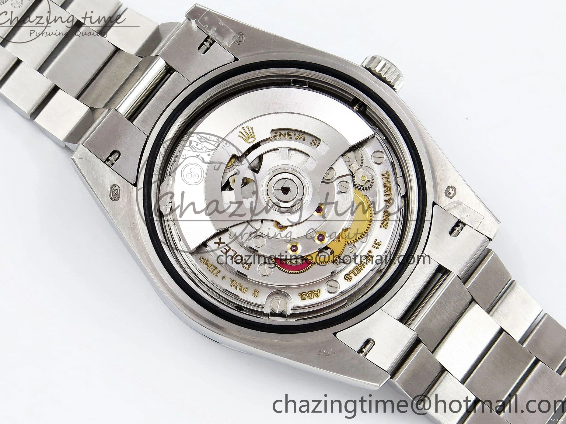 MiroTime 0108 DayDate 40 SS JDF 904L Steel White Roman Dial on President Bracelet VR3255 V3 (Gain Weight) Resilient 1424